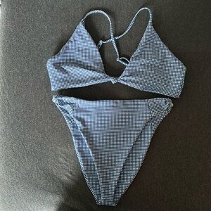 Skatie Blue Gingham Sarah top & Salty bottoms
